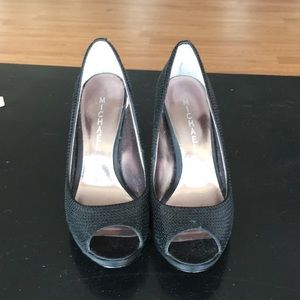 Michael Kors “Paprika” pumps Black sequin opentoe